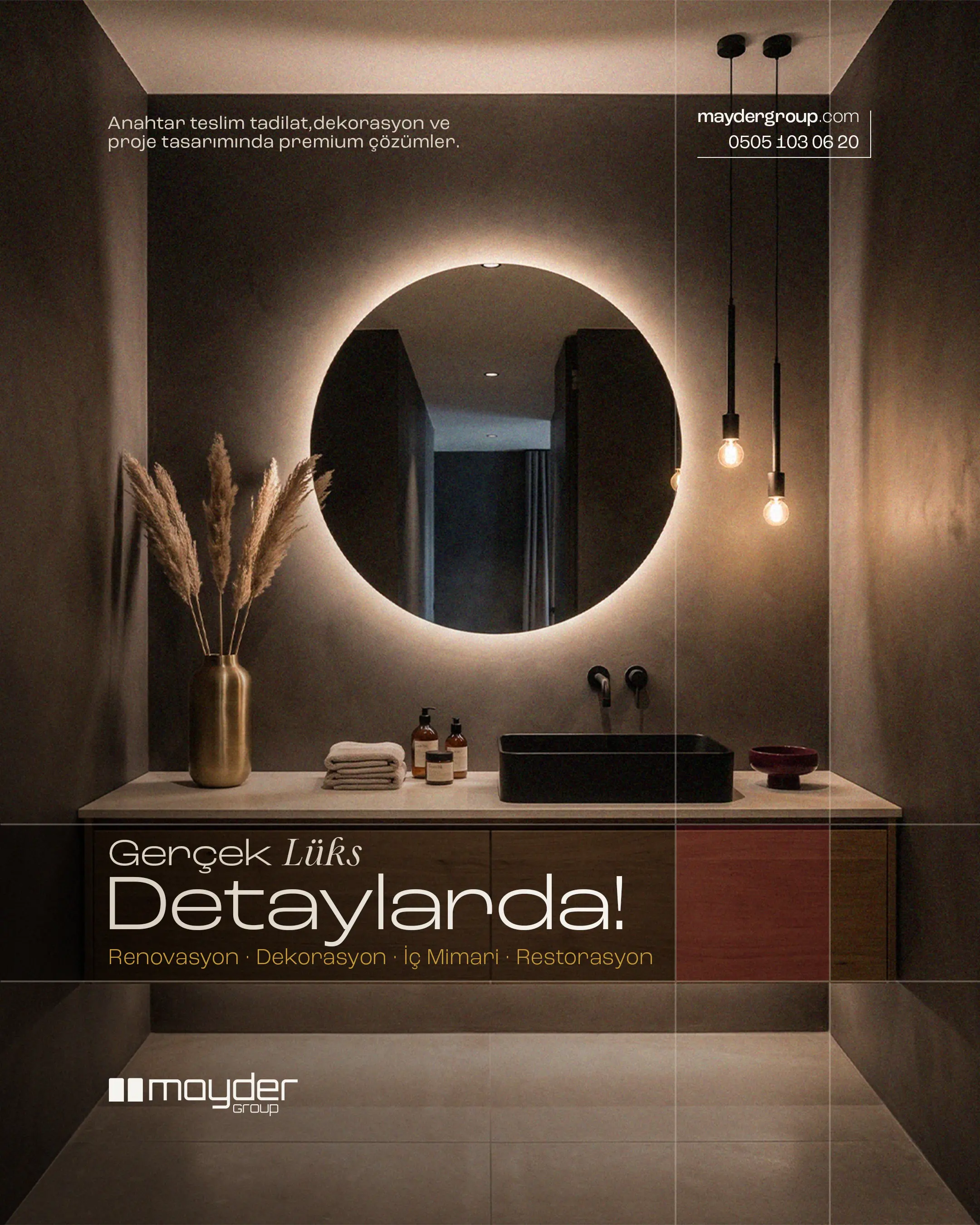 Premium mimari malzeme ve tasarım detayları